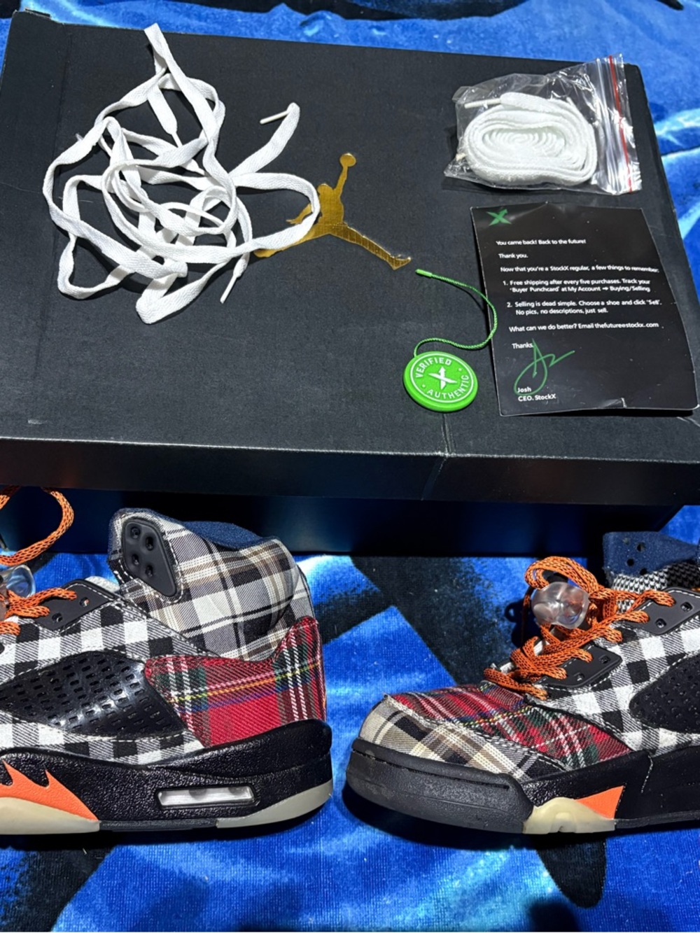 Nike Air Jordan 5 Retro in a "Plaid" design Men’s 8.5